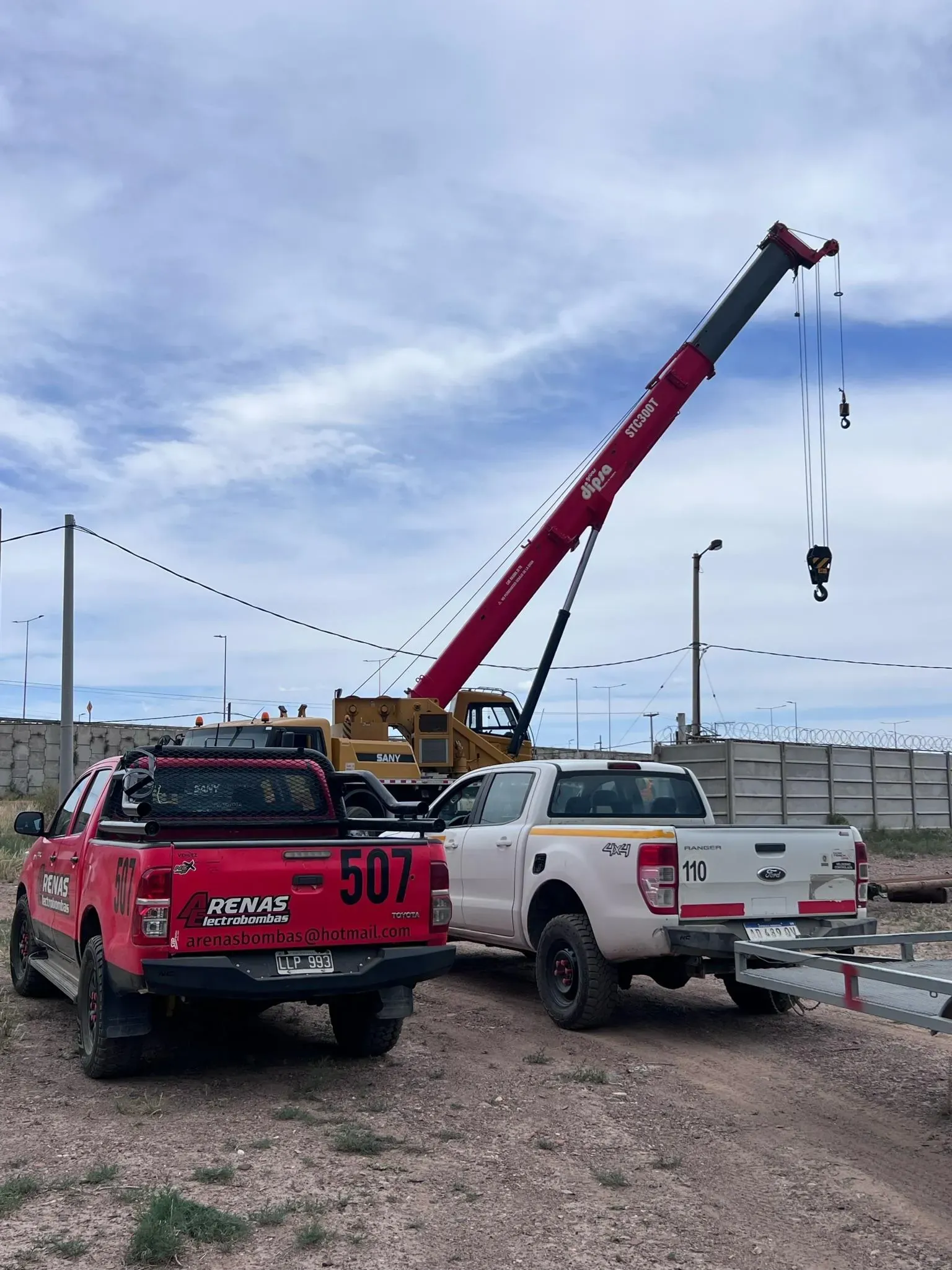 Perforación de un pozo de agua en Mendoza